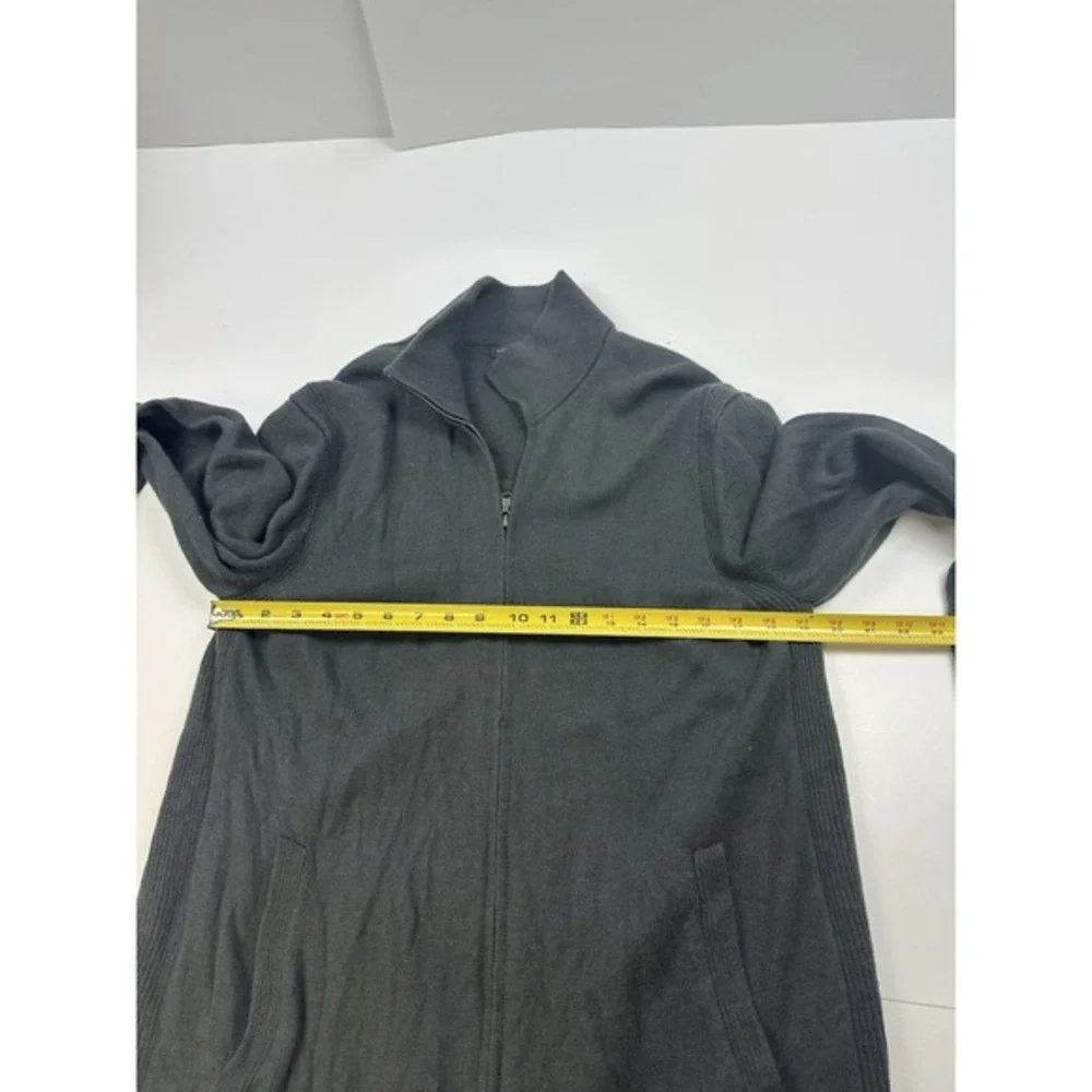 Banana Republic Zip Up Sweatshirt Mens XL Gray‎  Wool Pockets Sweater